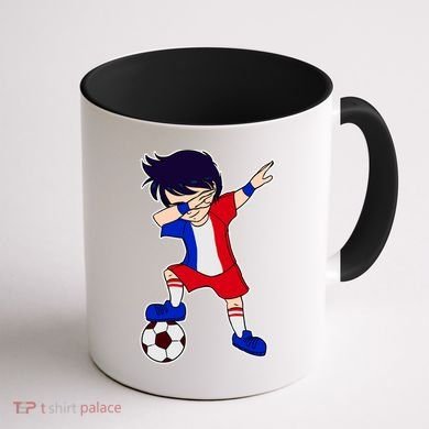 French Dabbing Soccer Boy France Coffee Mug back