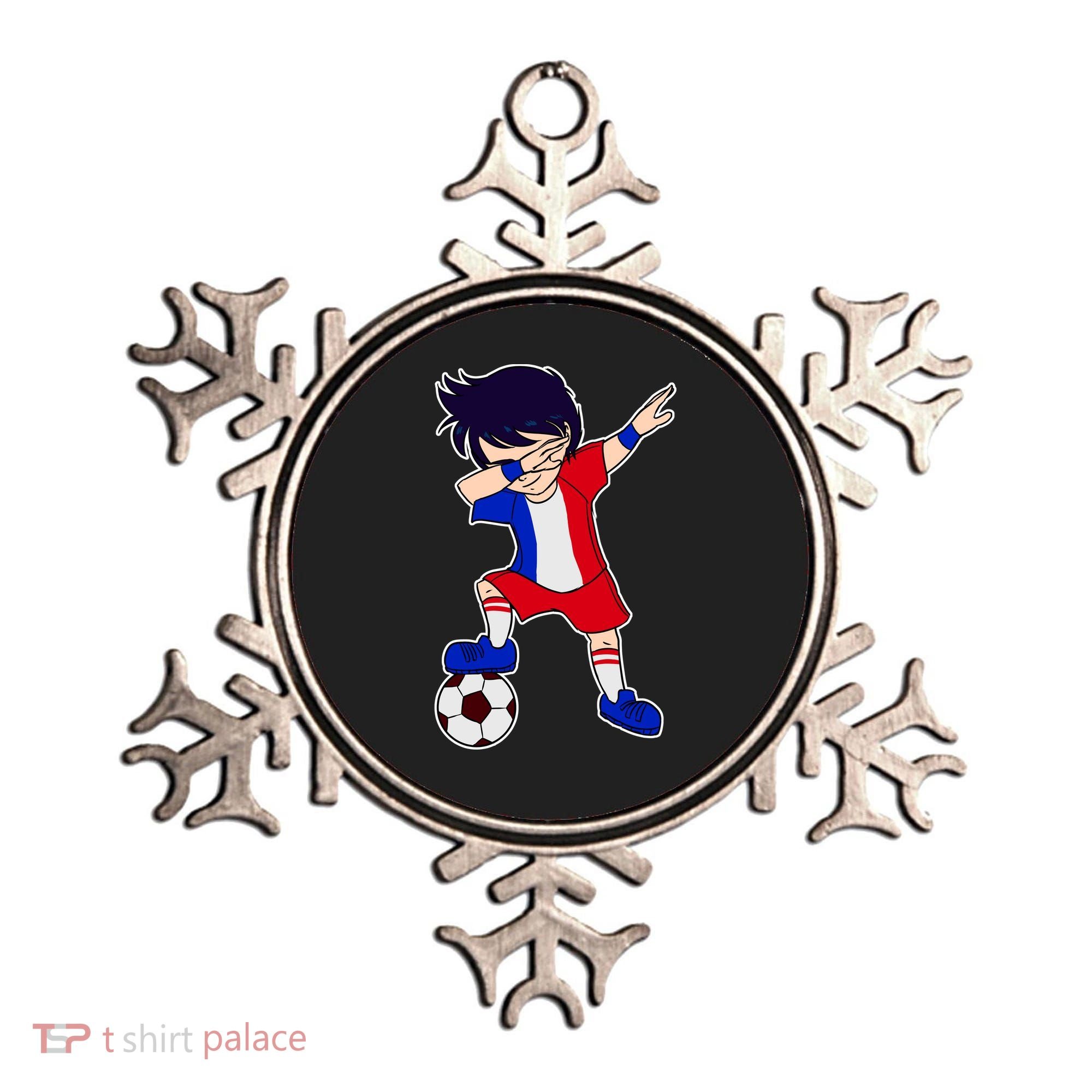 French Dabbing Soccer Boy France Ornament