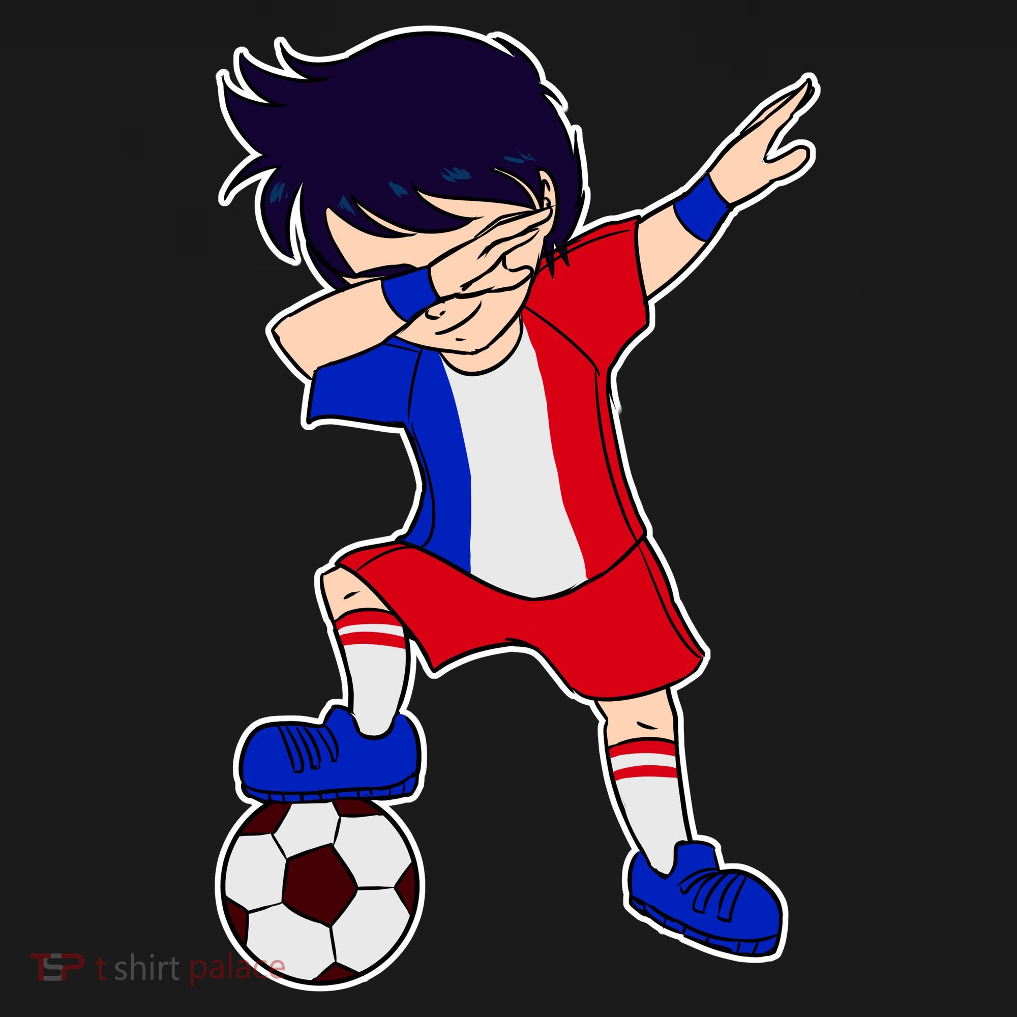 French Dabbing Soccer Boy France Ornament