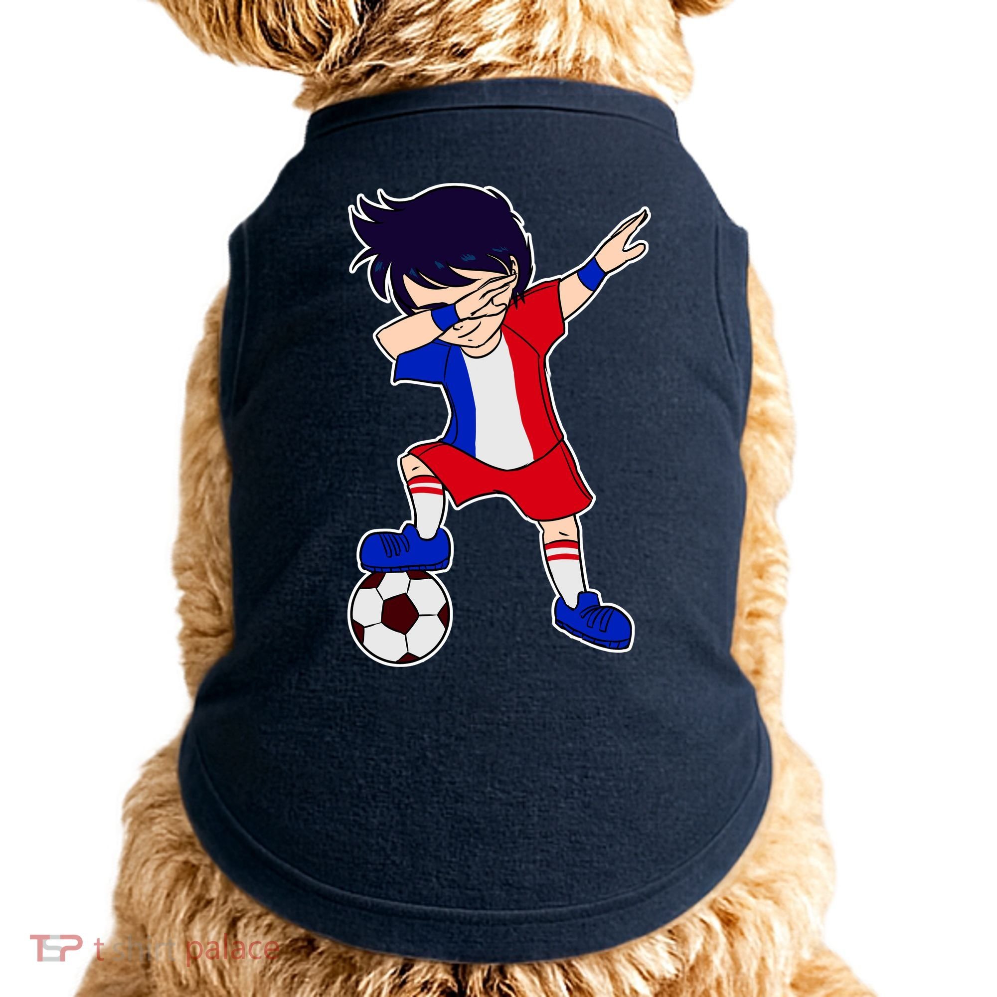 French Dabbing Soccer Boy France Doggie Tank
