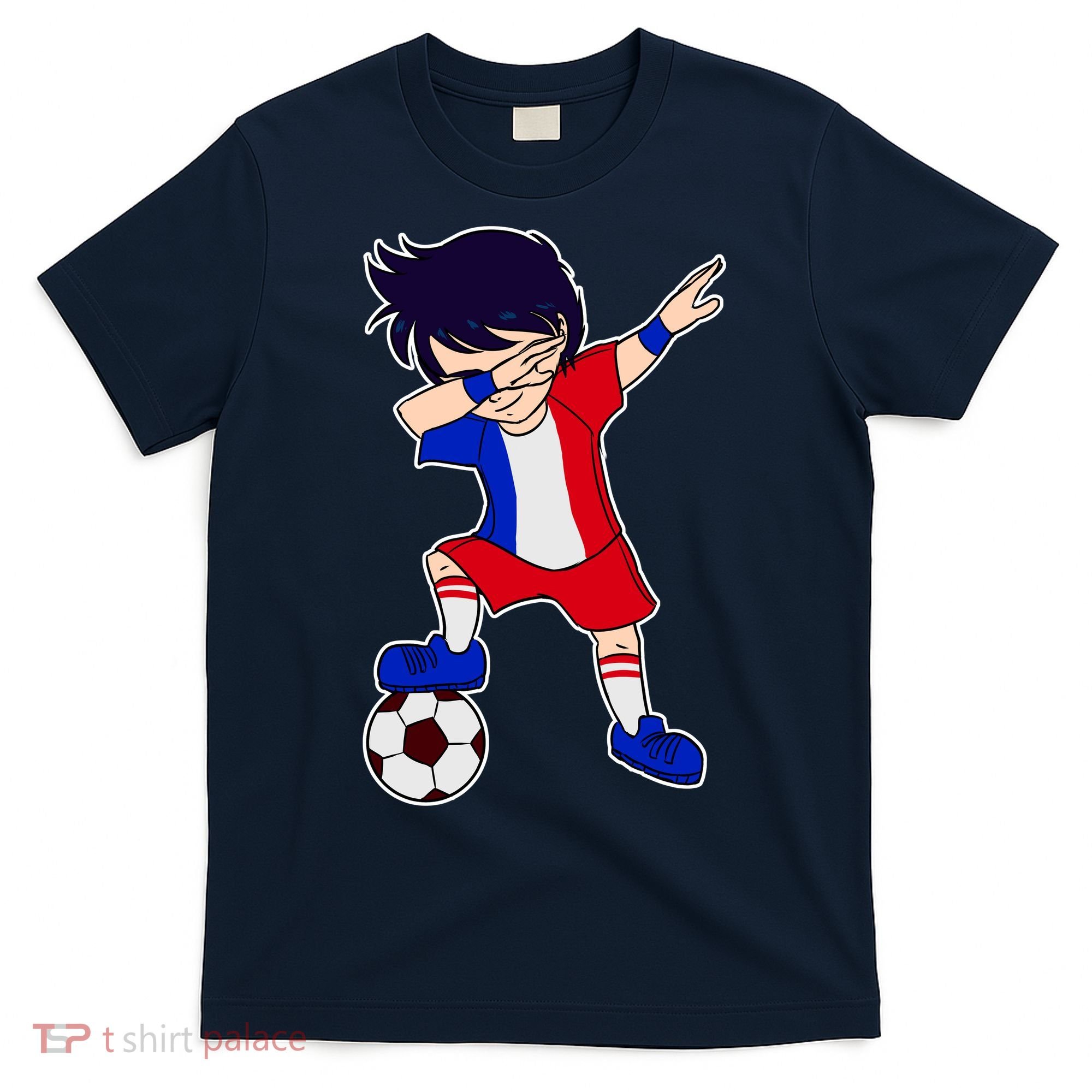 French Dabbing Soccer Boy France T-Shirt