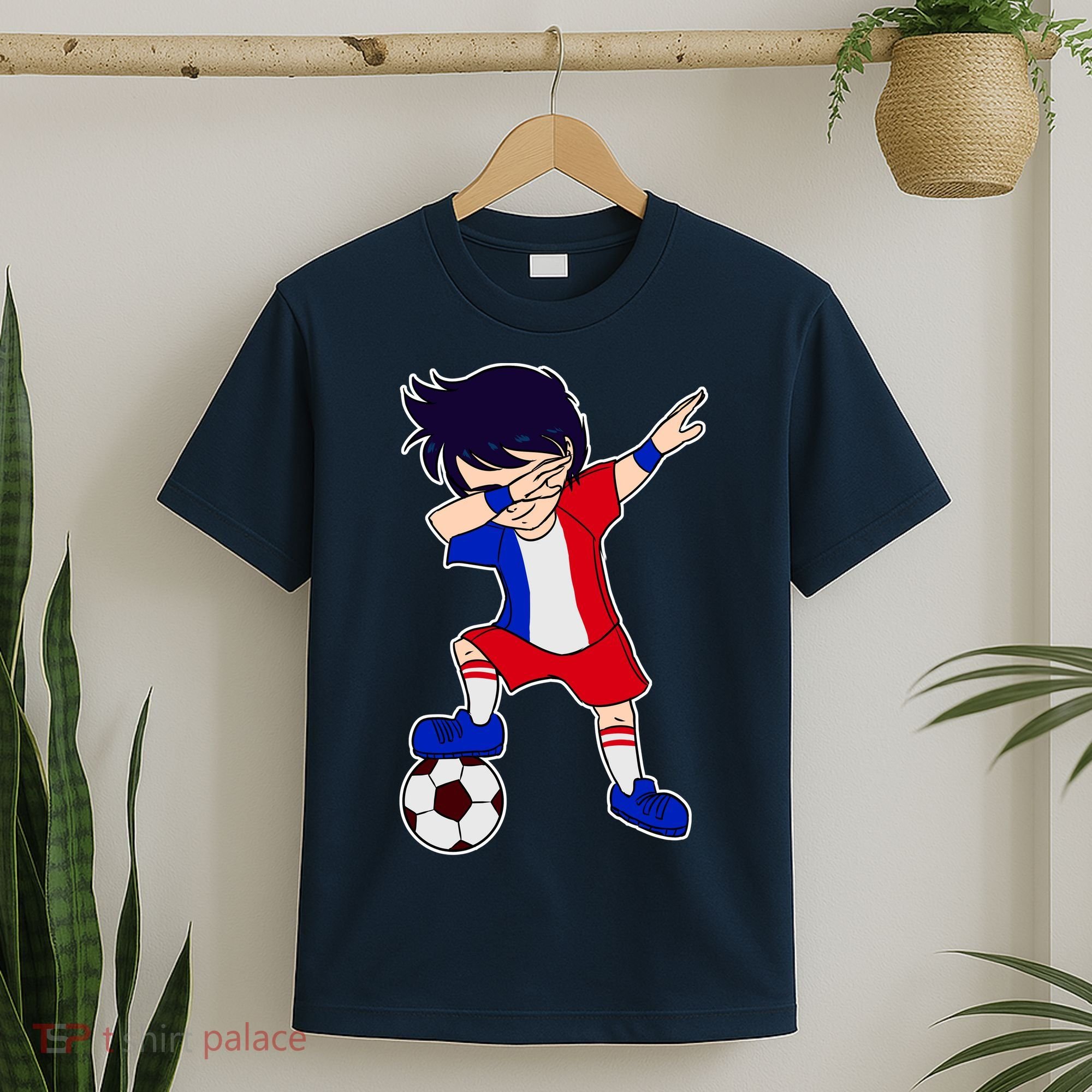 French Dabbing Soccer Boy France T-Shirt