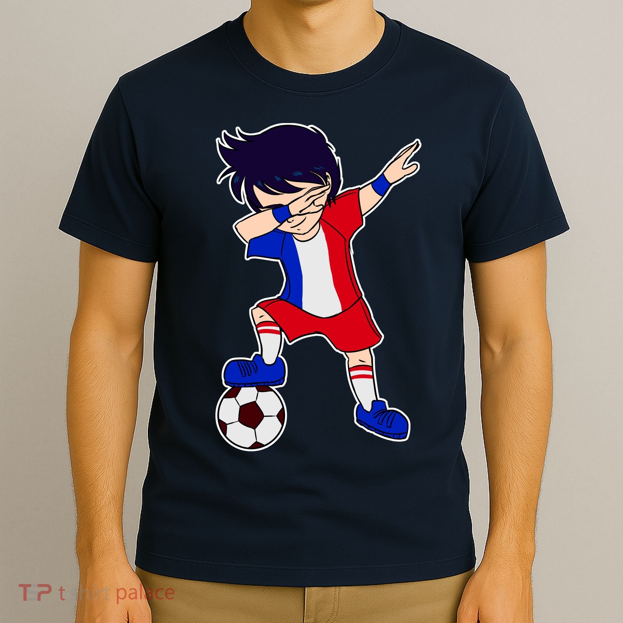 French Dabbing Soccer Boy France T-Shirt