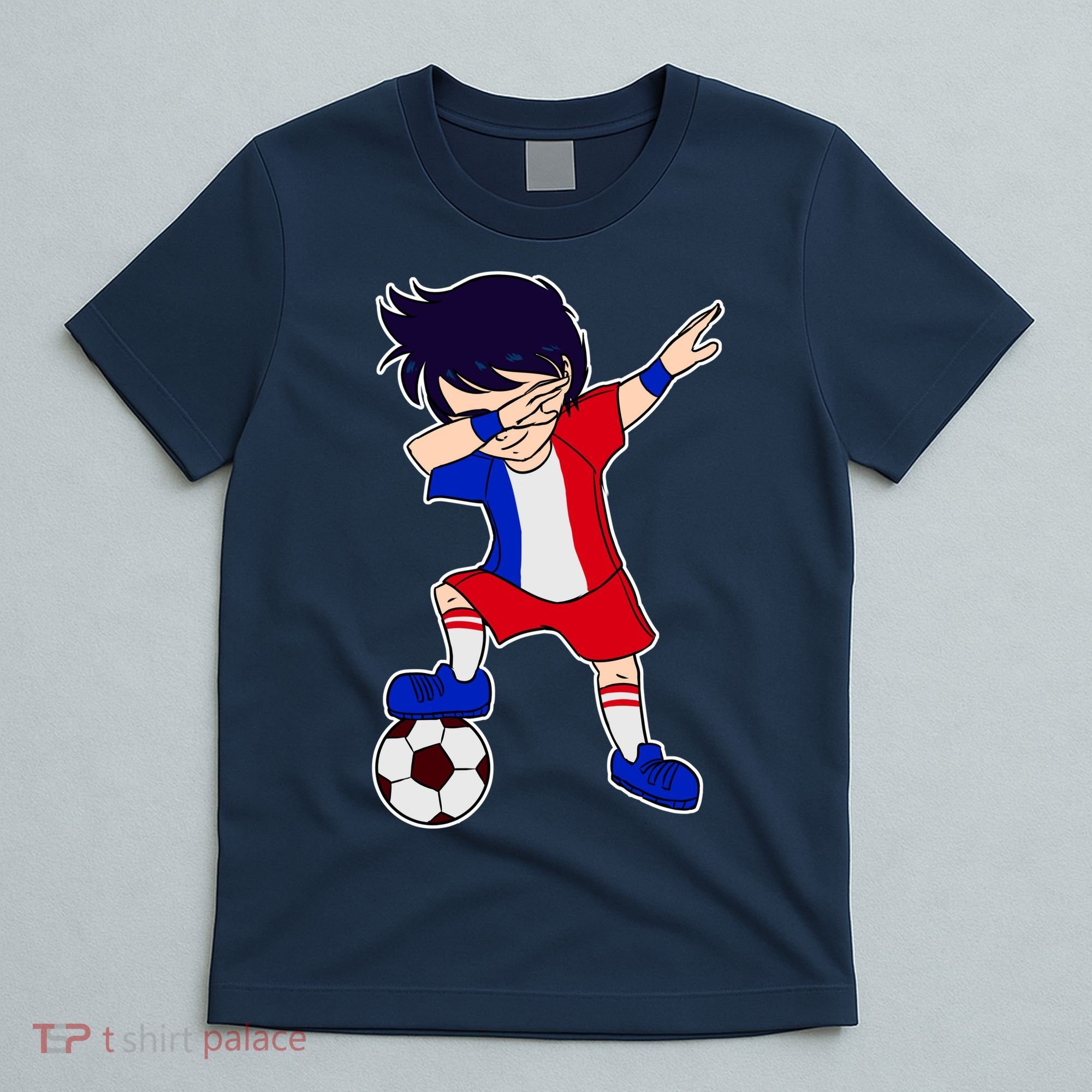 French Dabbing Soccer Boy France T-Shirt