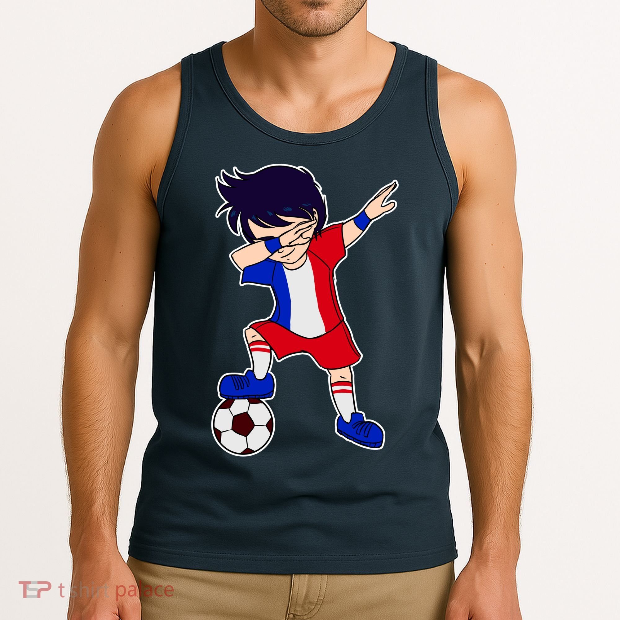 French Dabbing Soccer Boy France Tank Top