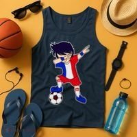 French Dabbing Soccer Boy France Tank Top thumb 4