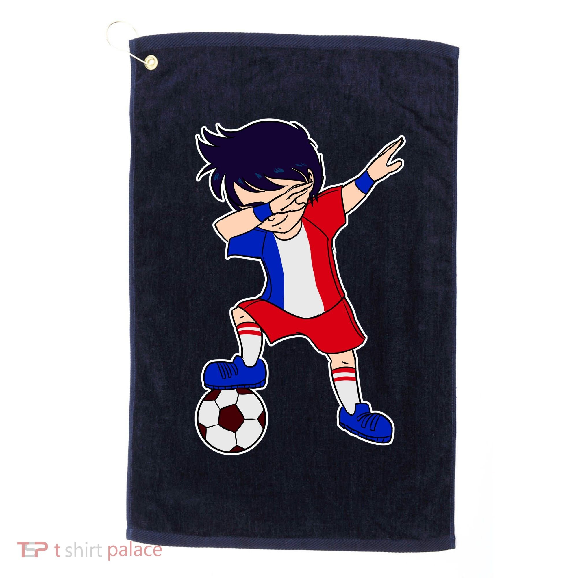 French Dabbing Soccer Boy France Golf Towel