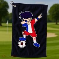 French Dabbing Soccer Boy France Golf Towel thumb 1