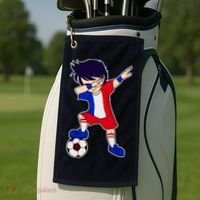 French Dabbing Soccer Boy France Golf Towel thumb 2