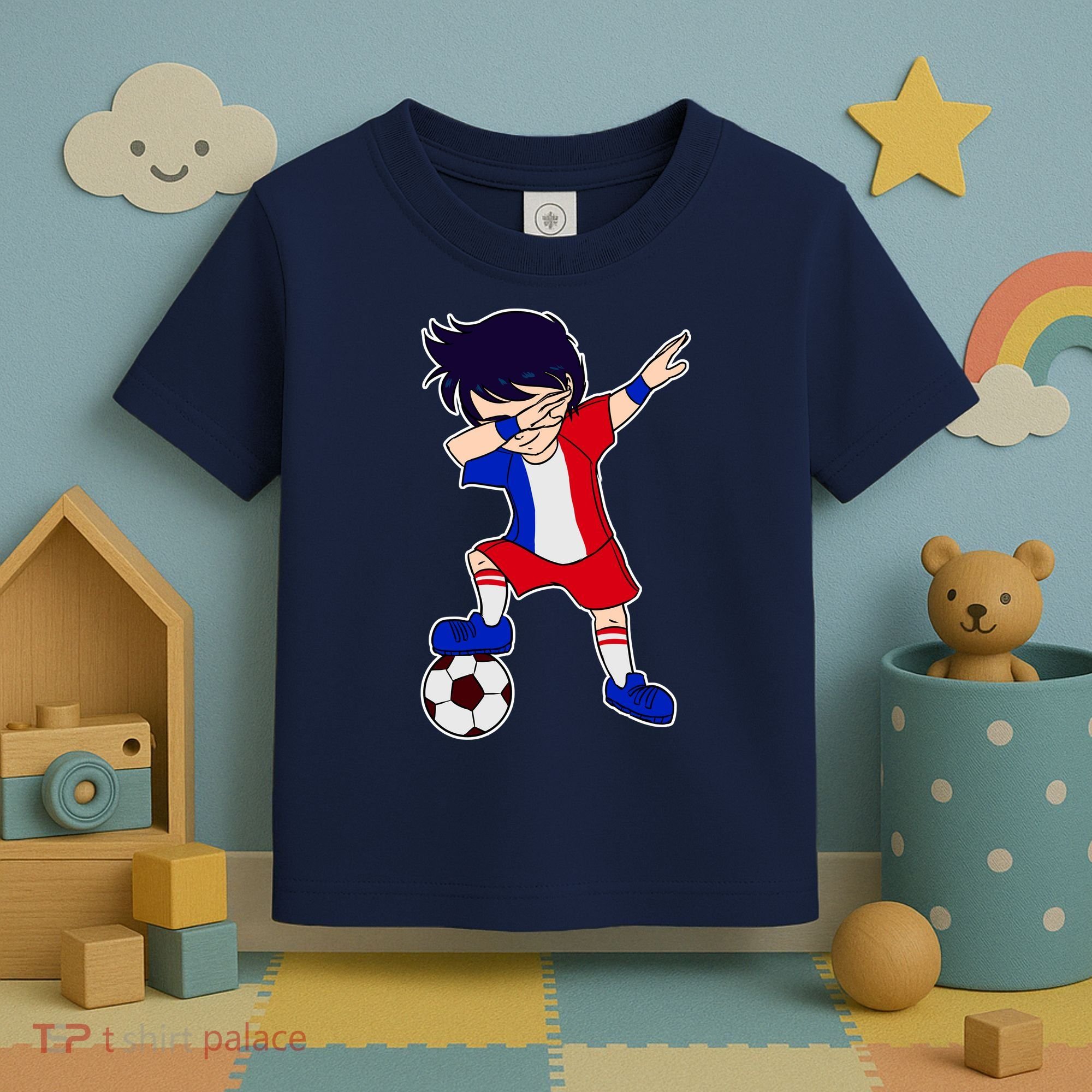 French Dabbing Soccer Boy France Toddler T-Shirt