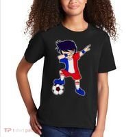 French Dabbing Soccer Boy France Kids T-Shirt thumb 2