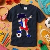 French Dabbing Soccer Boy France Kids T-Shirt thumb 3