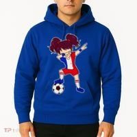 French Dabbing Soccer Girl France Hoodie thumb 2