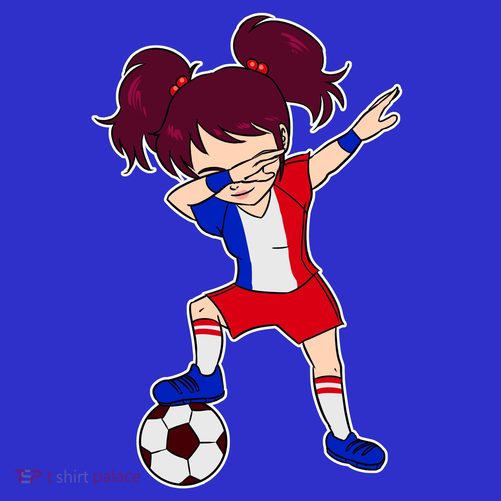 French Dabbing Soccer Girl France Sweatshirt