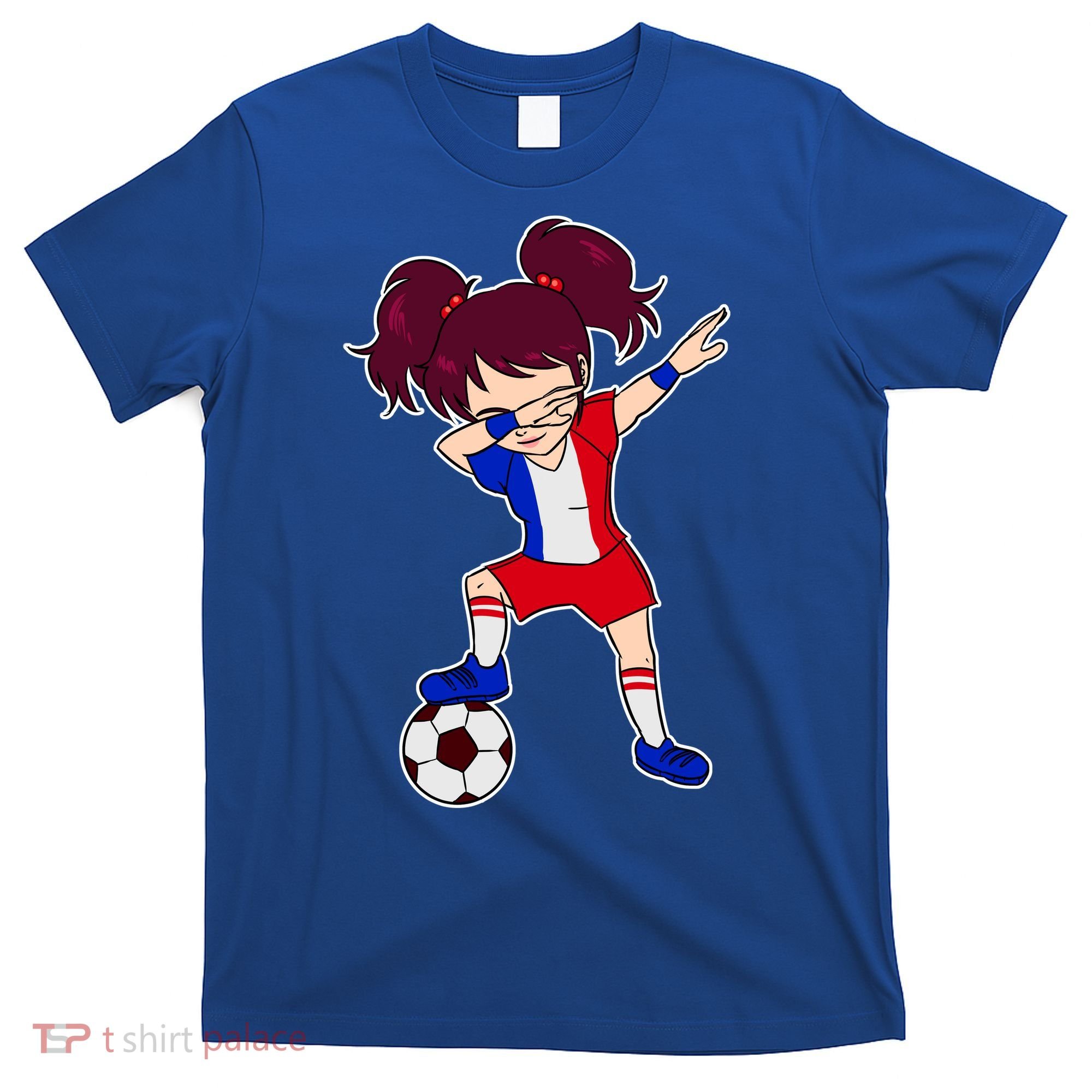 French Dabbing Soccer Girl France T-Shirt