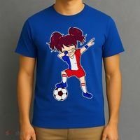 French Dabbing Soccer Girl France T-Shirt thumb 3
