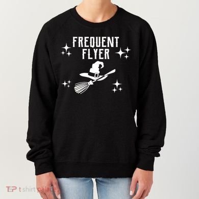 Frequent Flyer Funny Witch Halloween Women's Sweatshirt