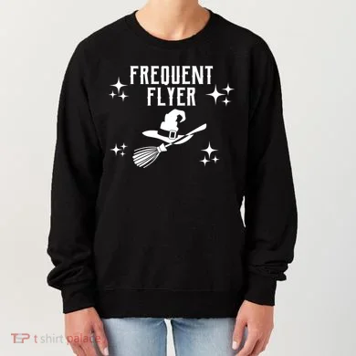 Frequent Flyer Funny Witch Halloween Women's Sweatshirt