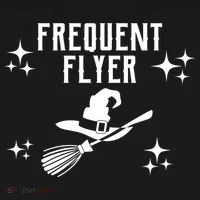 Frequent Flyer Funny Witch Halloween Doggie Tank thumb 4