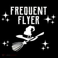Frequent Flyer Funny Witch Halloween USA-Made Doggie Bandana thumb 2