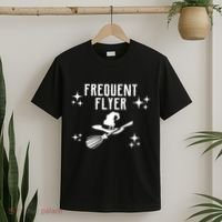 Frequent Flyer Funny Witch Halloween T-Shirt thumb 2