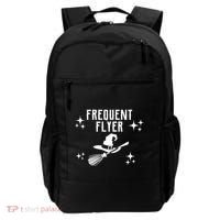 Frequent Flyer Funny Witch Halloween Backpack thumb 0