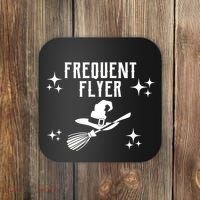 Frequent Flyer Funny Witch Halloween Coaster thumb 0