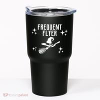 Frequent Flyer Funny Witch Halloween Tumbler thumb 0