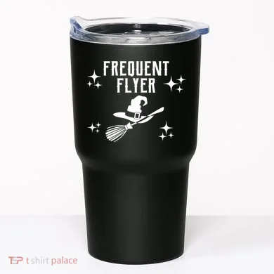 Frequent Flyer Funny Witch Halloween Tumbler