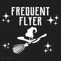 Frequent Flyer Funny Witch Halloween Tumbler thumb 3