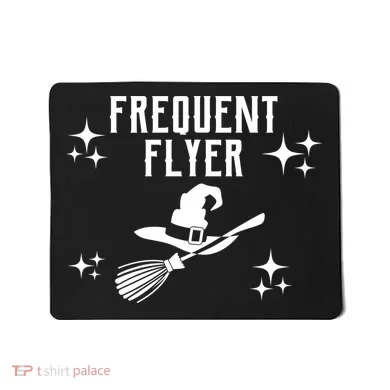 Frequent Flyer Funny Witch Halloween Mousepad