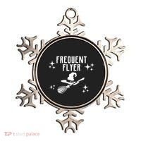 Frequent Flyer Funny Witch Halloween Ornament thumb 0