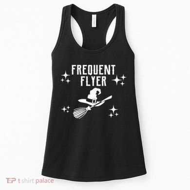 Frequent Flyer Funny Witch Halloween Women's Tank Top