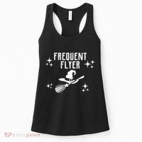 Frequent Flyer Funny Witch Halloween Women's Tank Top thumb 0