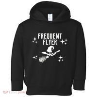 Frequent Flyer Funny Witch Halloween Toddler Hoodie thumb 0