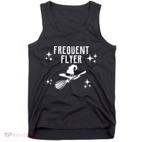 Frequent Flyer Funny Witch Halloween Tank Top thumb 0
