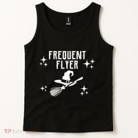 Frequent Flyer Funny Witch Halloween Tank Top thumb 2
