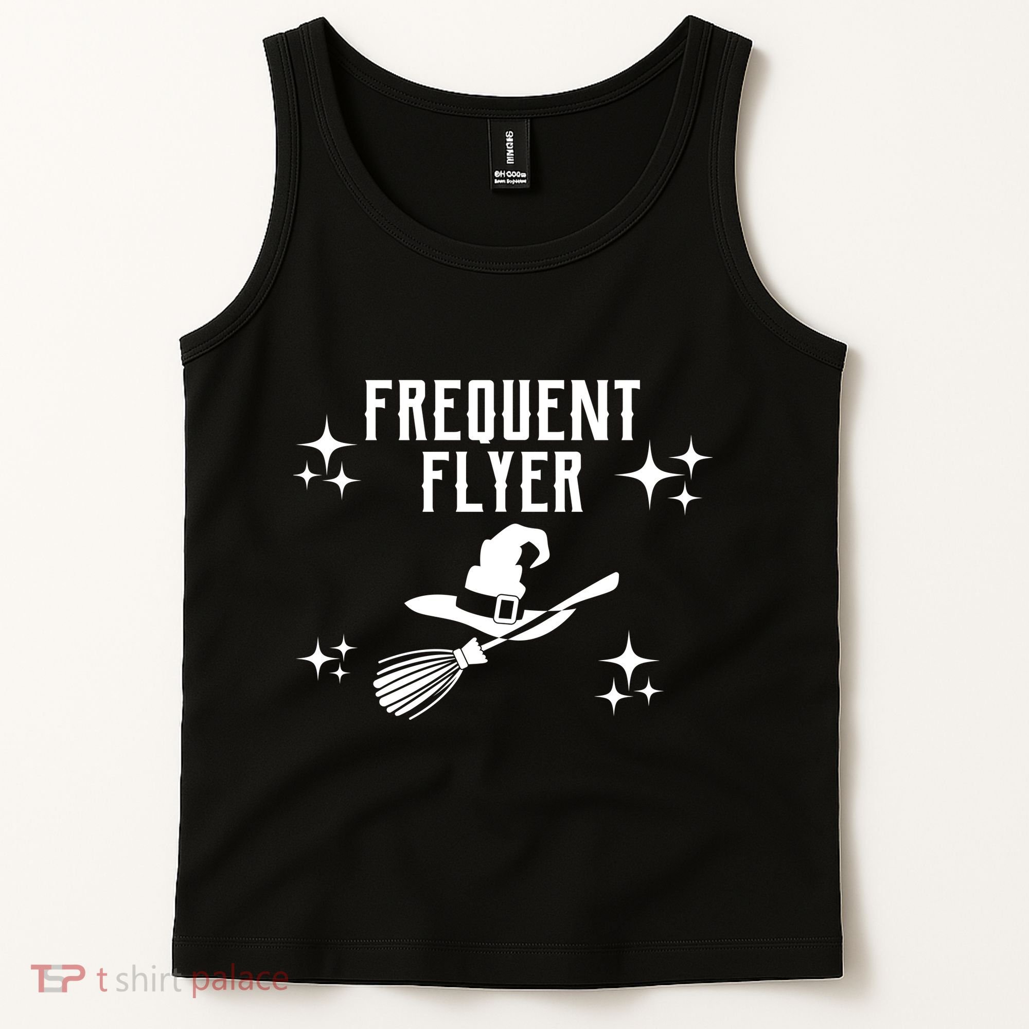 Frequent Flyer Funny Witch Halloween Tank Top