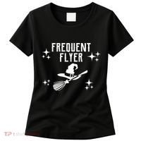 Frequent Flyer Funny Witch Halloween Women's T-Shirt thumb 0