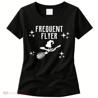 Frequent Flyer Funny Witch Halloween Women's T-Shirt