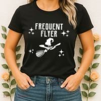 Frequent Flyer Funny Witch Halloween Women's T-Shirt thumb 2