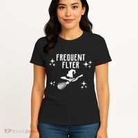 Frequent Flyer Funny Witch Halloween Women's T-Shirt thumb 4