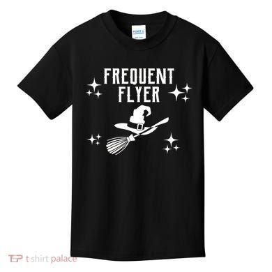 Frequent Flyer Funny Witch Halloween Kids T-Shirt