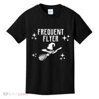 Frequent Flyer Funny Witch Halloween Kids T-Shirt thumb 0