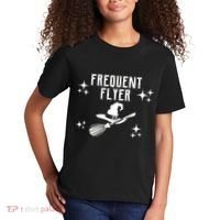 Frequent Flyer Funny Witch Halloween Kids T-Shirt thumb 2