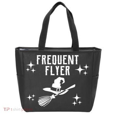 Frequent Flyer Funny Witch Halloween Tote Bag