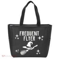 Frequent Flyer Funny Witch Halloween Tote Bag thumb 0
