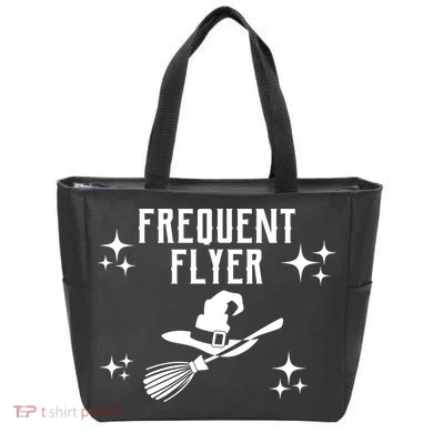Frequent Flyer Funny Witch Halloween Tote Bag