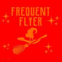 Frequent Flyer Funny Witch Halloween Santa Hat thumb 1