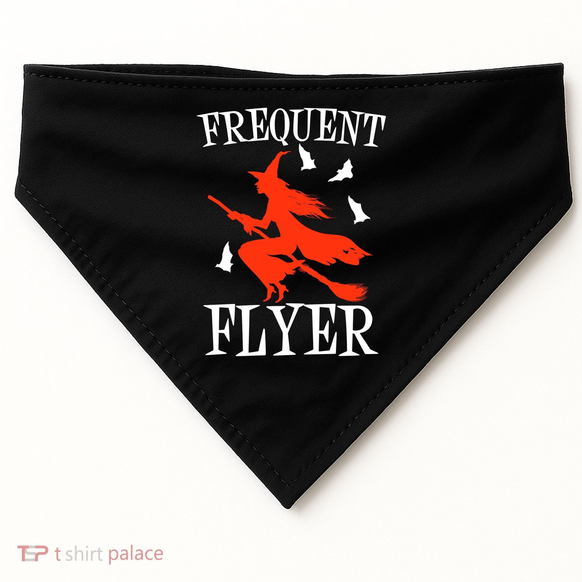 Frequent Flyer Witch USA-Made Doggie Bandana